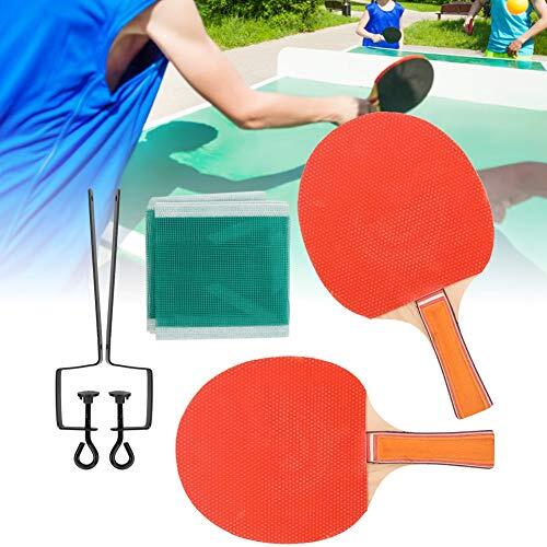 Chiyyak Juego de Raquetas de Pong de Goma de Alta Elasticidad para una Rotación Rápida y una Mayor Comodidad de Agarre (Juego de Raquetas de Tenis de Mesa)
