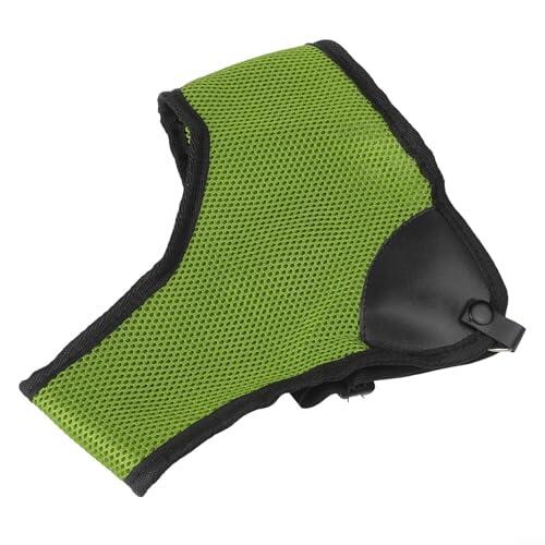 NexRen Correa de fitness con protección de hombro compuesta y protector de pecho ajustable, con banda elástica y hebilla de liberación rápida para una colocación segura (verde)