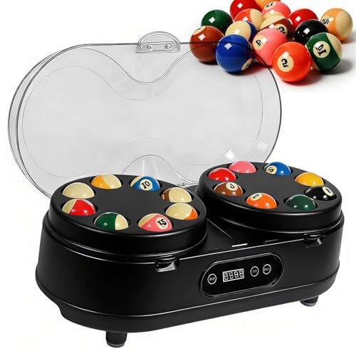 Máquina de limpieza de bolas de billar, pulidora automática de bolas de piscina, lavadora eléctrica para clubes y gimnasios, limpieza eficiente para bolas de 52,5 mm