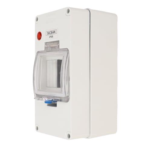 Domary Caja de Distribución de Energía Caja Disyuntor Impermeable IP66 4 Vías para Aplicaciones Eléctricas en Interiores y Exteriores Mm
