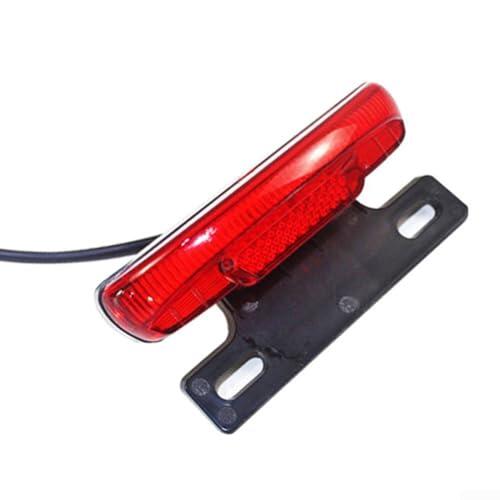 48V E-Bike luz trasera ultra delgada LED lámpara de freno trasero alto brillo luz de funcionamiento compatible con bicicleta eléctrica scooter ciclismo rojo