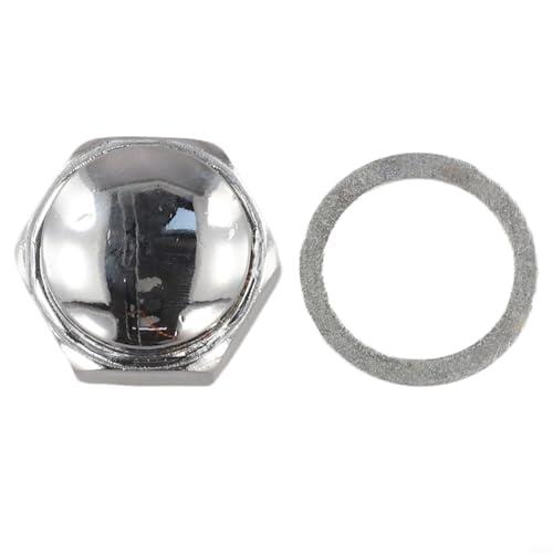 Arandela de tuerca de vástago de dirección de metal plateado compatible con Honda Atc110 Atc125 Atc185 Atc200 Atc70 Atc90 Ca110 Ca175 Cb100 Cb125 Cb250 Cb50r