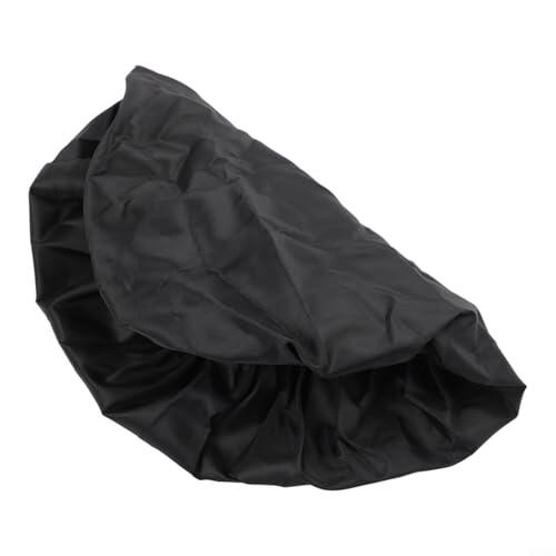 Funda de asiento de bicicleta a prueba de lluvia, protector de sillín con banda elástica, diseño de doble cara color plateado y negro para ciclismo al aire libre, material de poliéster lavable, 26 x
