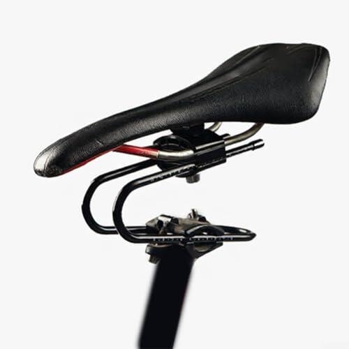 Cojín de asiento de bicicleta de aleación con tecnología de absorción de impactos Almohadilla de aumento de altura para ciclismo Comfort Color negro (negro)
