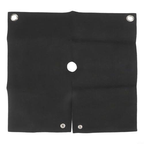 Manta de soldadura con tela ignífuga de fieltro de carbono, incluye broches y anillos para caber en espacios reducidos, protege contra el calor de soldadura y las chispas