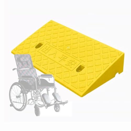 Rampas de acera de servicio pesado 49x27x7cm rampa antideslizante para silla de ruedas rampa de acceso por vía de entrada portátil para carro de scooter Walker con kit de tornillo Fácil instalación de