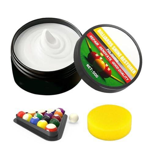 Genérico Acondicionador para Bolas de, Brillo de limpiadora de 50 g, restaurador de Esmalte de, Elimina arañazos, Polvo, Suciedad, para de 9 Bolas, Bola de Profesional