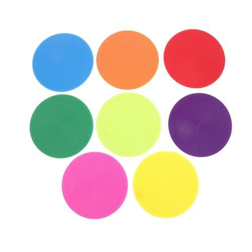 NAMOARLY 8 Piezas Discos de Señalización de Fútbol Antideslizantes de TPR, Apilables y Planos, Ideales para Juegos en Campo y Actividades Deportivas
