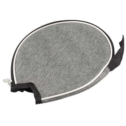 QuivyLivy Bolsa de raqueta de tenis de mesa, funda de pala de pong, cubierta de bate semicírculo, almacenamiento de tela Oxford, soporte deportivo portátil, funda protectora para equipo, (gris)