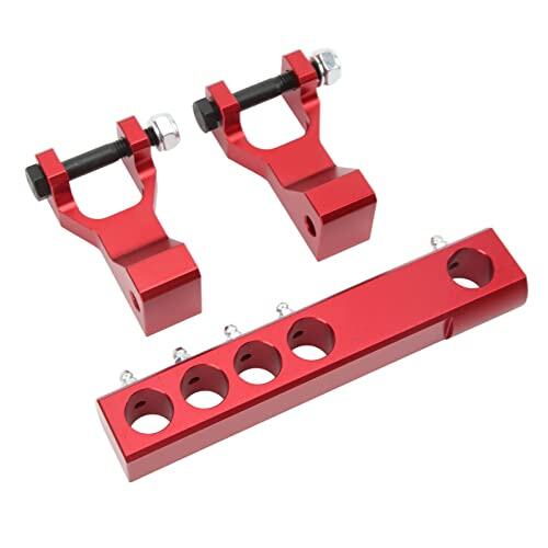 BTOSEP Kit de descenso delantero y trasero ajustable para un mejor manejo y estabilidad para Banshee 350 YFZ350 Warrior 350 YFM350X CNC aleación de aluminio (rojo)