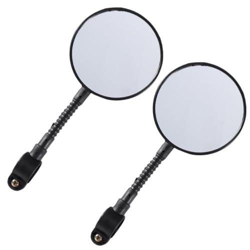 Ciieeo Espejo Retrovisor para Bicicleta Placa Reflectante Roja y Varilla Flexible Ajustable, Material Abs y Vidrio, Ligero y Seguro para Manillar de Bicicleta Plegable