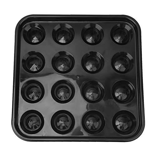 Phefop Bandeja de Almacenamiento de Bolas de Billar con Capacidad para 16 Bolas con Borde Pronunciado para Accesorios de Sala de Billar
