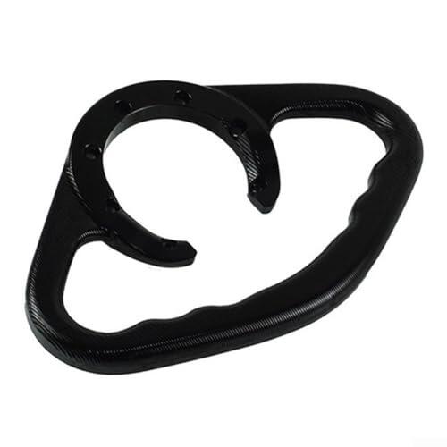 Mango de aluminio para depósito de combustible, para Kawasaki, soporte trasero mecanizado CNC para pasajero, montaje antideslizante en el depósito, color negro (negro)