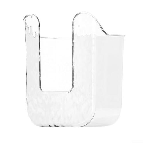 Soporte para pañuelos montado en la pared, dispensador de toallas para baño, almacenamiento de pañuelos de pared, dispensador de pared para inodoro, caja de cocina (blanco transparente)