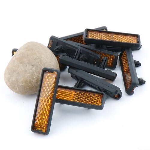 Caswynlife 4 reflectores de pedal de bicicleta, luces reflectantes de seguridad nocturna para ciclismo, bloques decorativos de plástico antioxidante, impermeables, compatibles con la mayoría de