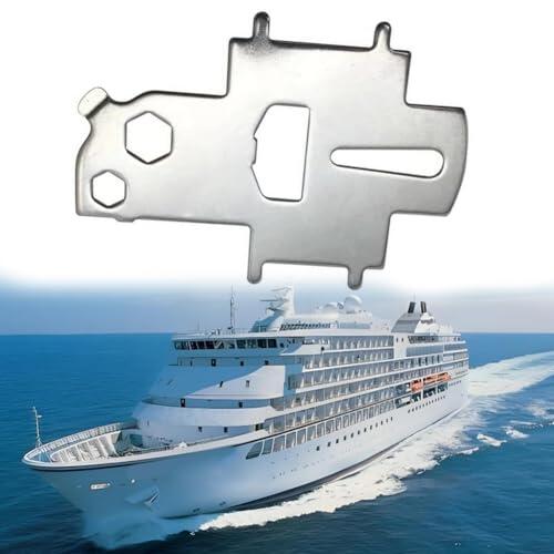 Vibsky Llave de acero inoxidable 316 para tapa de combustible para barco, herramienta con abrebotellas y destornillador, yate, embarcación