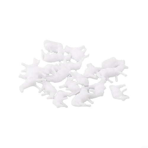18 piezas para animales de ferrocarril pintados a escala HO: 87 figuras de escala blanca para tren, diseño de escenario, diorama de construcción