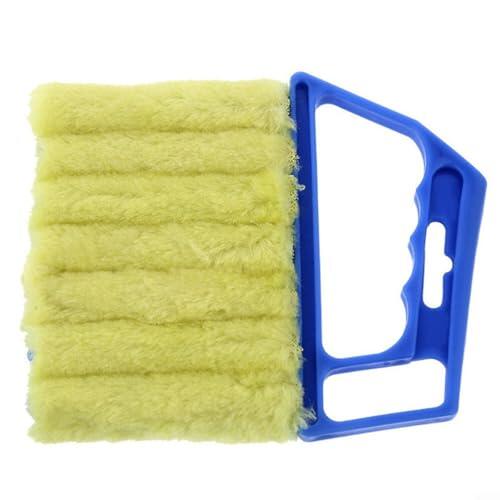 Limpiador veneciano de persianas con herramienta de plumero de microfibra, rodillo lavable reutilizable, para lavado horizontal de listones y limpiaparabrisas vertical, cepillo de fibra suave, para