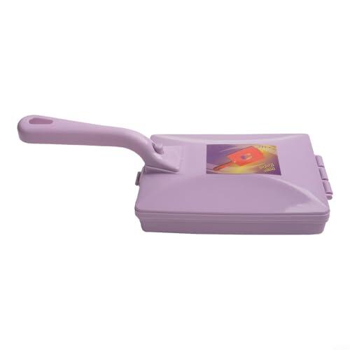 Barredora manual de alfombras H, cepillo para polvo y mantenido, para la recogida de migas de cama y limpieza de sofá, removedor de desechos portátil de piso y alternativa de rodillo de pelusa, para