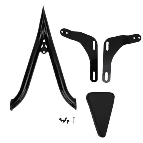 Akozon Kit de Barra Sissy Trasera para Motocicleta, con Respaldo de Cuero PU para Pasajero y Soporte Lumbar de Repuesto para Touring Electra Glide Ultra Limited CVO Touring 2020-2025