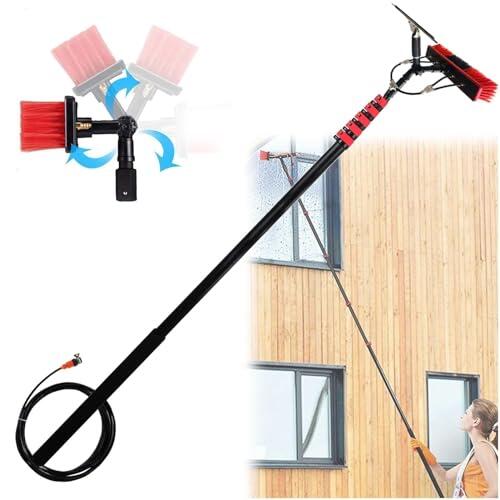 39 FT Cepillo Telescópico, Alta-Resistención de Fibra de Carbono Retráctil Poste de Agua Panel Solar Cepillo de Limpieza de Ventanas Juego de Limpieza de Poste de Extensión Telescópica