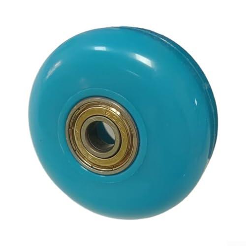 4 ruedas de repuesto para equipaje de 56 mm x 24 mm para maletas, carros, scooters, cochecitos, sillas de ruedas y patines con eje de 8 mm (azul)