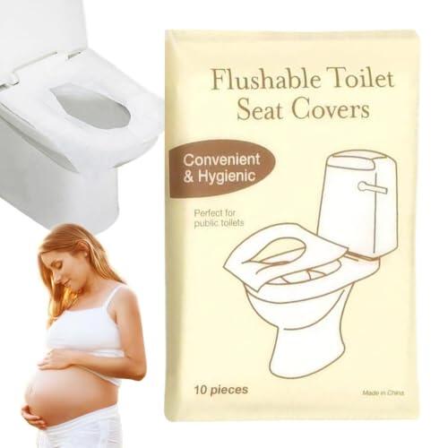 para asiento de inodoro: protector de taza portátil, lámina higiénica, solución compacta antideslizante | Material ecológico con características de fácil eliminación para viajes sin e