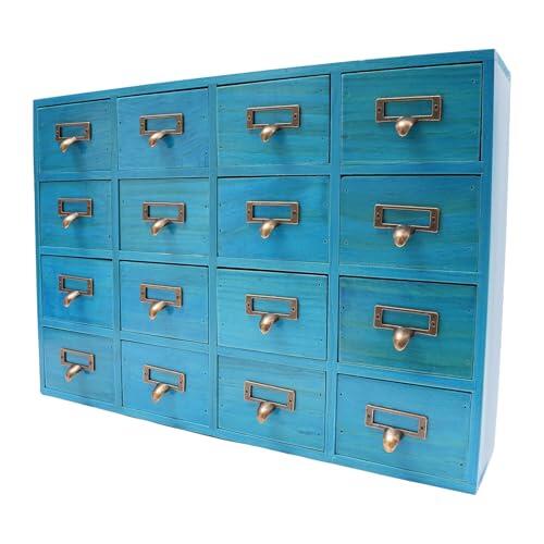 Orden y estética vintage: Análisis del mueble organizador Velvoeta de 16 cajones