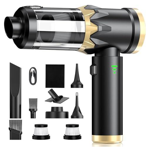 Robofun Aspirador Coche Potente 4 en 1,Mini Aspiradora Portatil para Coche