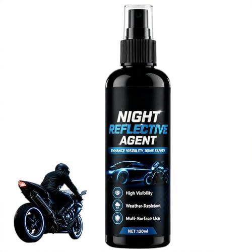 Pintura en aerosol reflectante: niebla de revestimiento de visibilidad brillante de larga duración de 120 ml, solución de marcado de seguridad para exteriores para bicicletas, cascos, ropa, equipos de