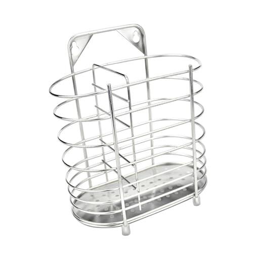 Stylebest Soporte para Utensilios de Cocina, Elegante Escurridor de Cubiertos de Acero Inoxidable para Cocinas Domésticas y Restaurantes, 15x17cm