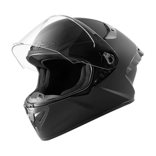 VEVOR Casco de Moto Integral Talla M, Casco Integral para Motocicleta con Visera Transparente, Carcasa de ABS, Ligero y Cómodo para Adultos, para Motocross y Motociclismo, Homologado por Dot y ECE