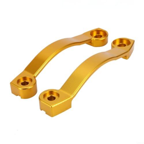 Par de manijas traseras CNC 6061 de aleación de aluminio para Surron Ultrabee Dirt Bike Off-Road Riding Negro (dorado)
