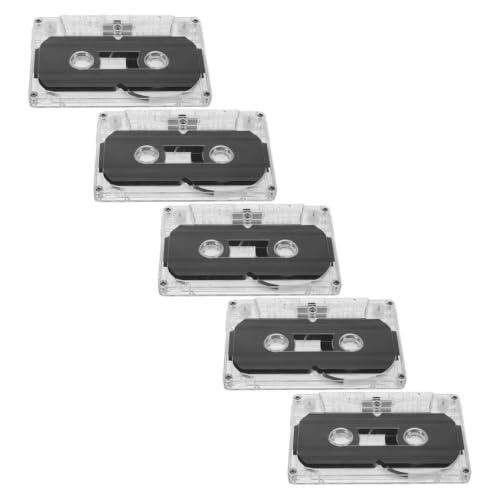 VILLCASE Casetes de Audio Vírgenes para Grabación de 45 Minutos Estuche de Plástico Transparente, Portátil y Versátil para Enseñanza y Ocasiones Obsequios