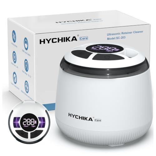 Limpiador Ultrasonidos Dental con Luz UV-C,Resistente al Agua,48kHz con Temporizador,4 Modos,200mL.Ideal para Prótesis Dentales,Alineadores,Protectores Bucales y Férulas Nocturnas.Blanco.