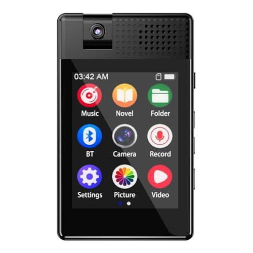 Xnuiasqe Reproductor de MúSica para Estudiantes MP3 Bluetooth 5.3 Altavoz Incorporado Mp5 HiFi con Pantalla TáCtil de 2,8 Pulgadas con FM/Libro ElectróNico/PodóMetro