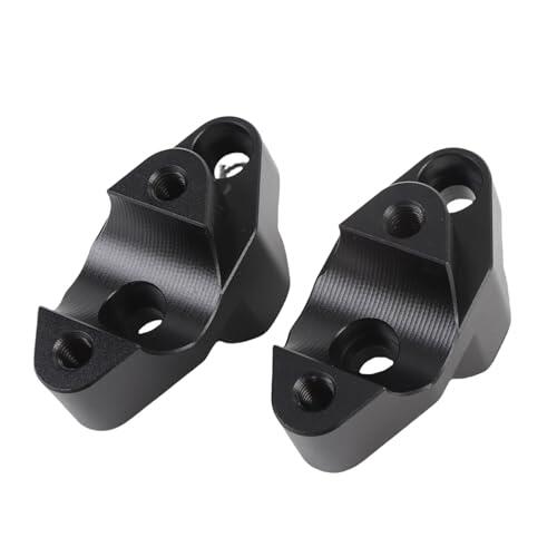 CHICIRIS Extensor Elevador de Manillar Ajustable con Función de Retroceso para 450MT 2024+ Postura de Conducción Mejorada Aleación de Aluminio Negro 2 Piezas