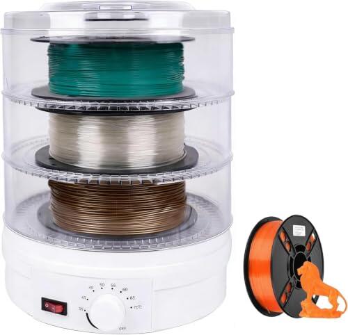 Caja Secadora De Filamentos For Impresora 3D, Control De Temperatura De 3 Capas 35 °C-70 °C, Circulación De Aire De 360 ​​° A Prueba De Polvo Y Humedad For PLA PETG ABS TPU