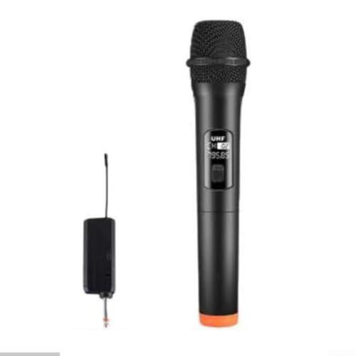 Sistema de micrófono inalámbrico recargable UHF Micrófono dinámico de mano Rango de 30 m para Karaoke Party Club Iglesia Discurso PA Mixer 6.35mm (1 a 1)