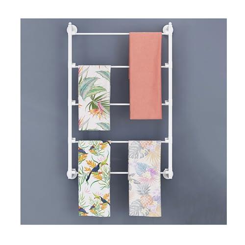 Prettiee Toallero Multifuncional de Metal Dorado, Perchero para pañuelos de Seda, Expositor de Ropa para el hogar y Tiendas, 70x75cm, Elegante solución de Almacenamiento para Toallas y Accesorios (bl