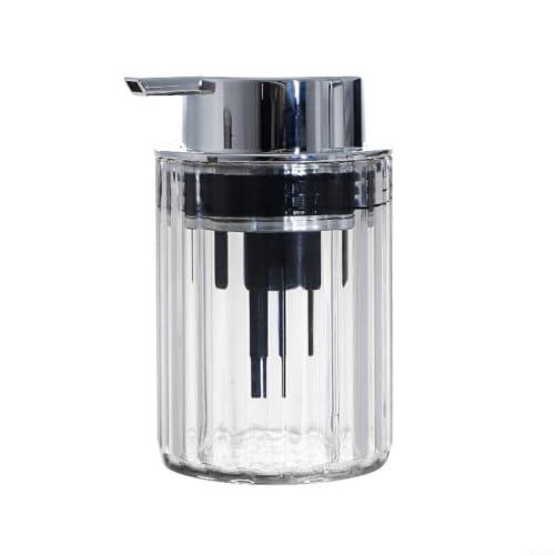 Glewi Dispensador de jabón espumoso, botella de plástico a prueba de fugas de 250 ml para baño, cuidado de la piel, viajes, color gris transparente (transparente)