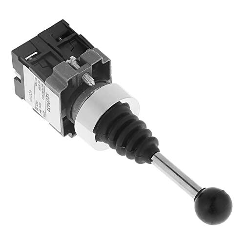YUEHISY Interruptor de Palanca de Mando, Retorno por Resorte Momentáneo 2NO, Palanca de 2 Posiciones, Control Industrial, Autocentrado, Bota de Goma Resistente Al Agua a Prueba de Polvo para