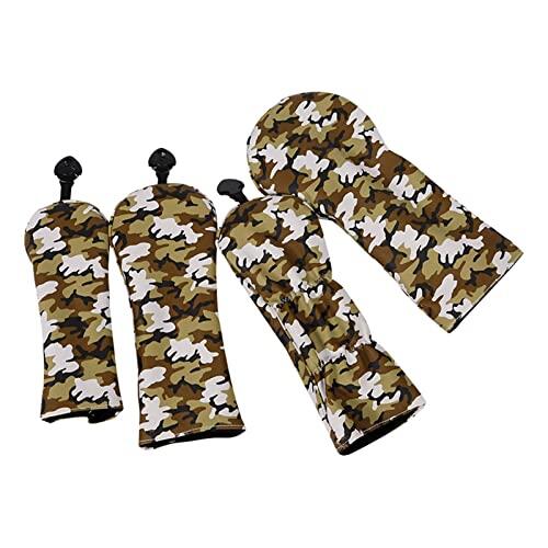 Milageto Juego de 4 Fundas para Cabezas de Palos de Golf, Fundas Unisex para Maderas de Golf.