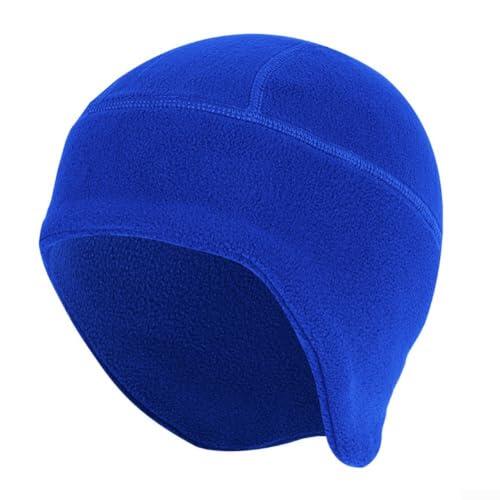Forro polar térmico para ciclismo, tamaño, forro de casco de motocicleta de invierno, resistente al viento, cálido sombrero de calavera, elástico transpirable para hombres y mujeres, correr y esquí