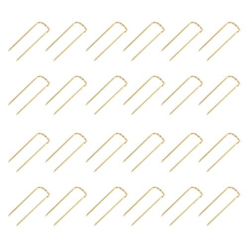 Alfileres en Forma Acero Inoxidable Dorado 100 Piezas