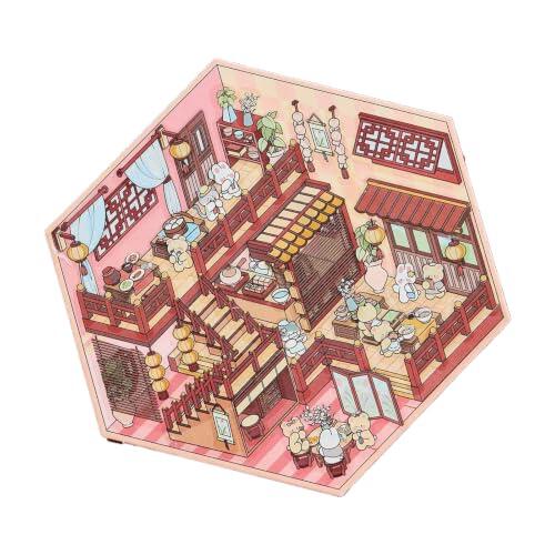Calcomanía de paisajismo | Calcomanía de apilamiento visual de casa | Calcomanías en miniatura 3D portátiles para familiares, y niñas