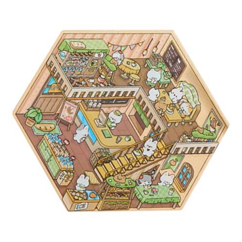 Pegatinas De Escenas Dibujos Animados Mini Paisaje Apilable 3D De Dibujos
