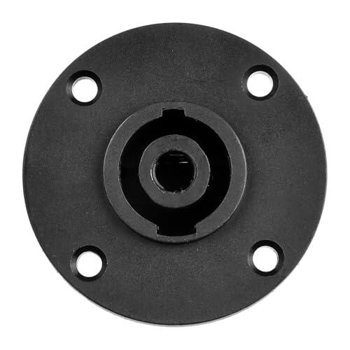 Lagomloot Conector de altavoz de 4 pines, conector de audio hembra para montaje en panel, carcasa de nailon para reparación de sistemas de sonido DIY