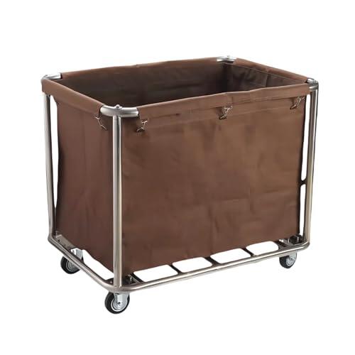 Carrito de servicio utilitario, carrito de gran capacidad con ruedas, carrito de acero inoxidable grueso para hoteles y casas de huéspedes