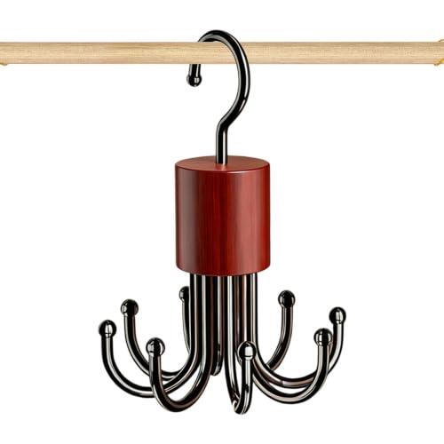 Colgador de Bufandas De madera, giratorio y con capacidad para 24 prendas